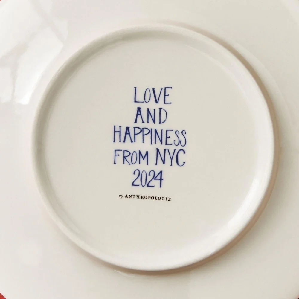 NWT 2024 Anthropologie Holiday in The City New York Dessert Plate